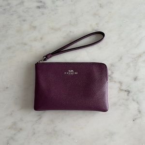 Coach leather wristlet